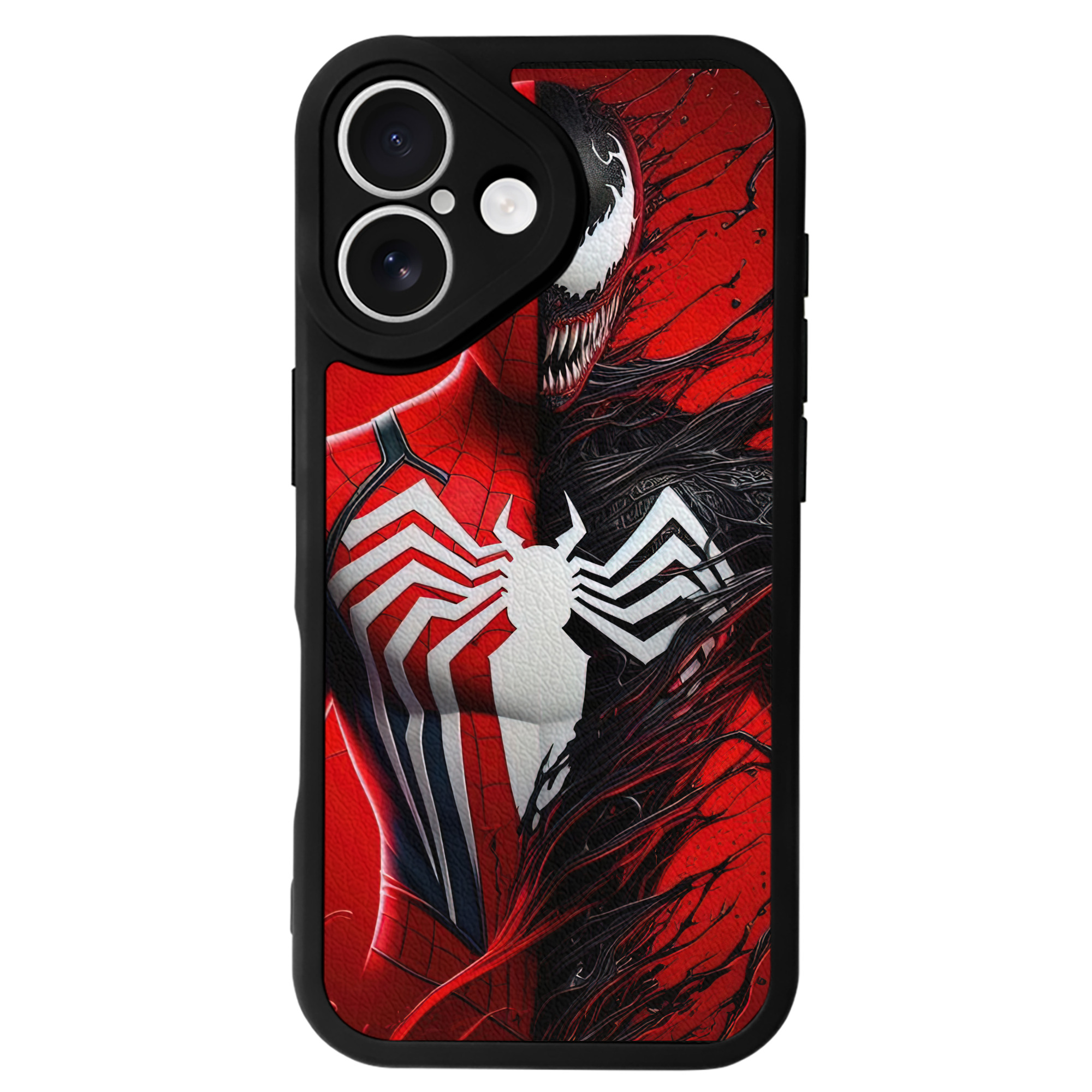 Spider Man スパイダーマン 【iPhone 16シリーズ対応】シリコンスマホケース（レザー調） 材質：シリコン